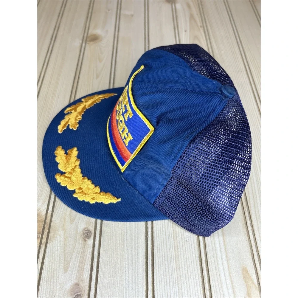Vintage Gulf Oil GET TOUGH Patch Gold Leaf Scrambled Eggs HAT Slogan‎ Snapback
